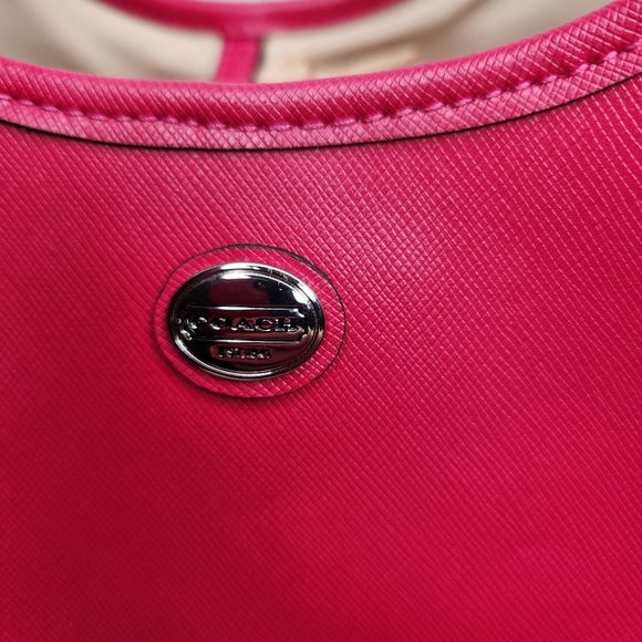 Coach Pink Leather Tote Bag F26103 - Picture 2 of 16